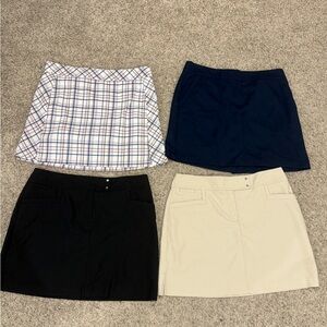 Golf skorts Bundle- Black, Navy, Cream, Plaid